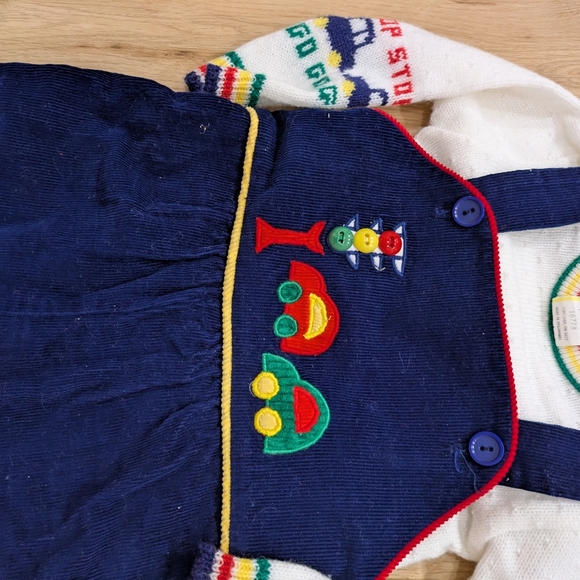 Vintage Colourblock Cars Overall Set - Picture 3 of 5